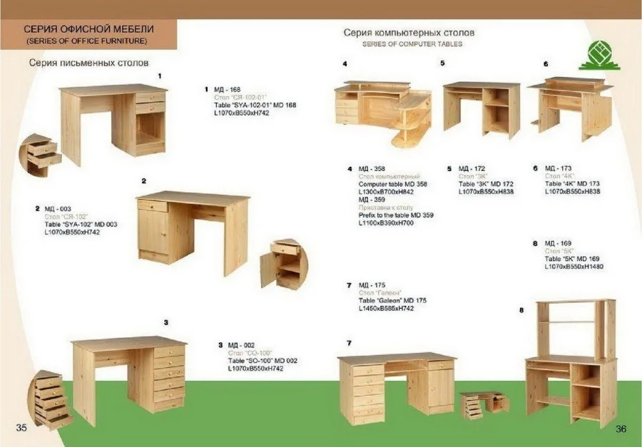 Computer tables solid wood pin furniture in Cambodia